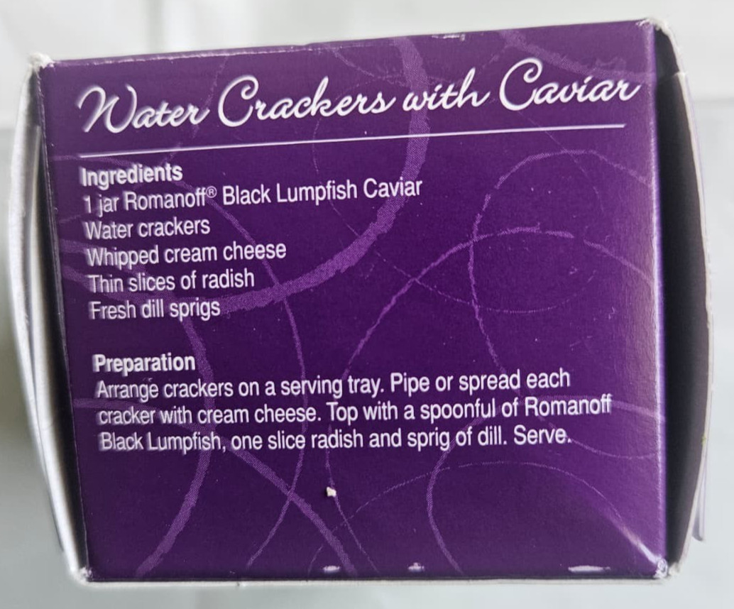 Romanoff Lumpfish Black Caviar – 2 oz