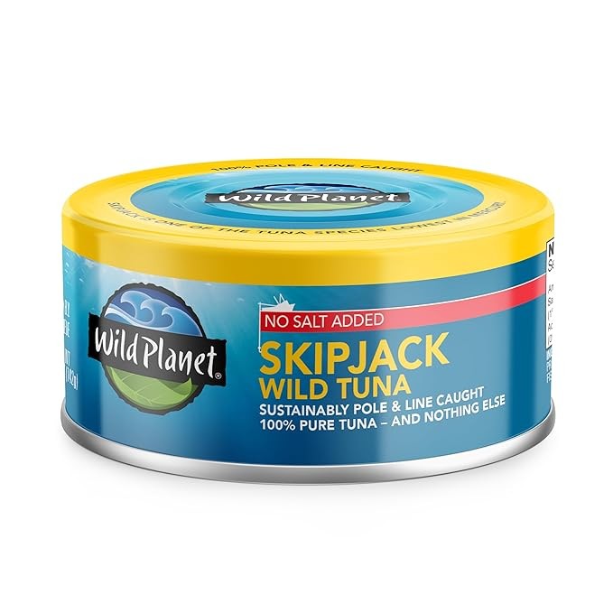 Wild Planet Skipjack Wild Tuna, No Salt Added, Canned Tuna, 5 oz