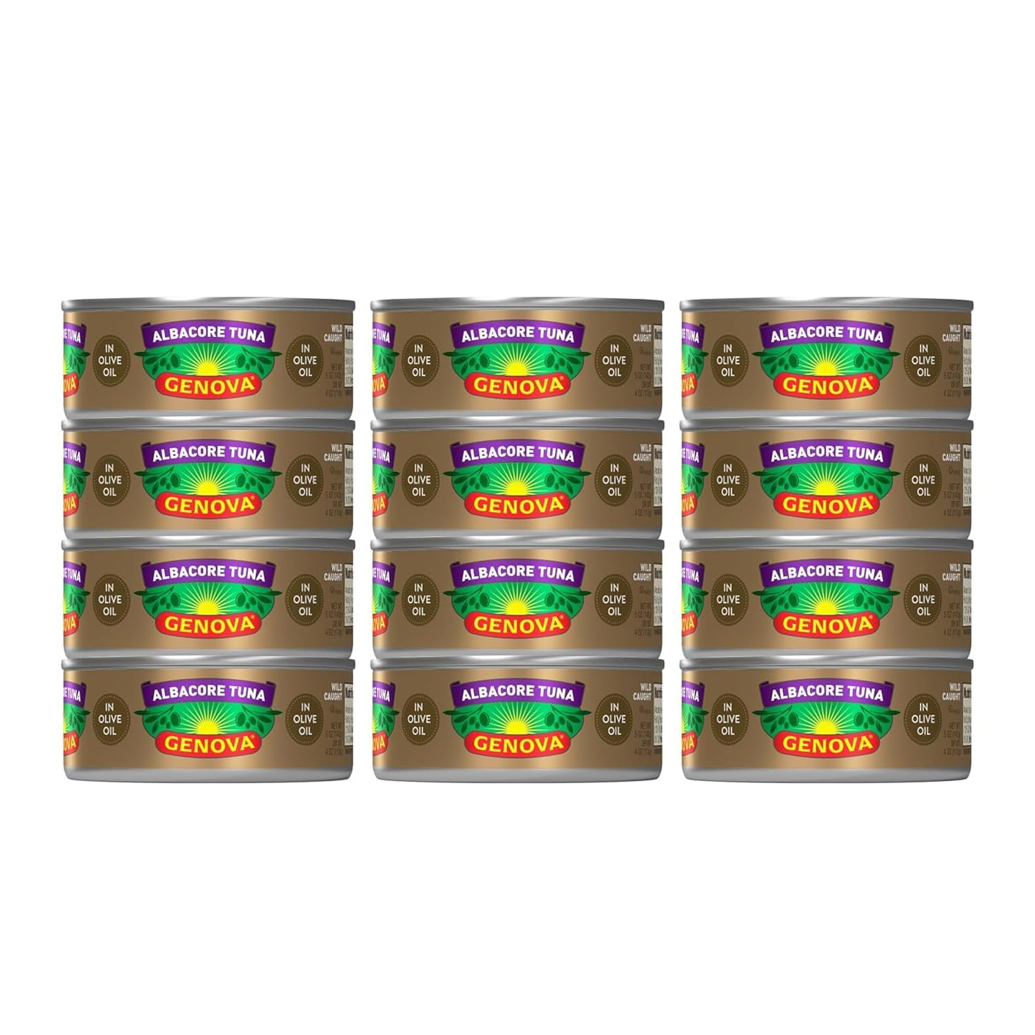 Premium Albacore Tuna in Olive Oil, 5 Oz. Cans (Pack of 12), Wild Caught Cann…
