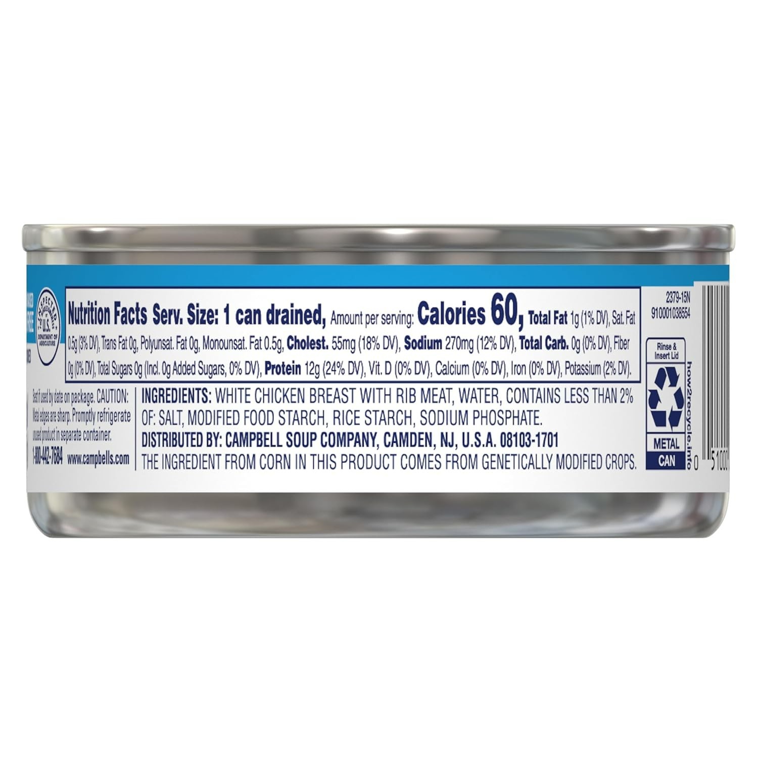 Swanson White Chunk Canned Chicken Breast in Water, Fully Cooked Chicken, 4….