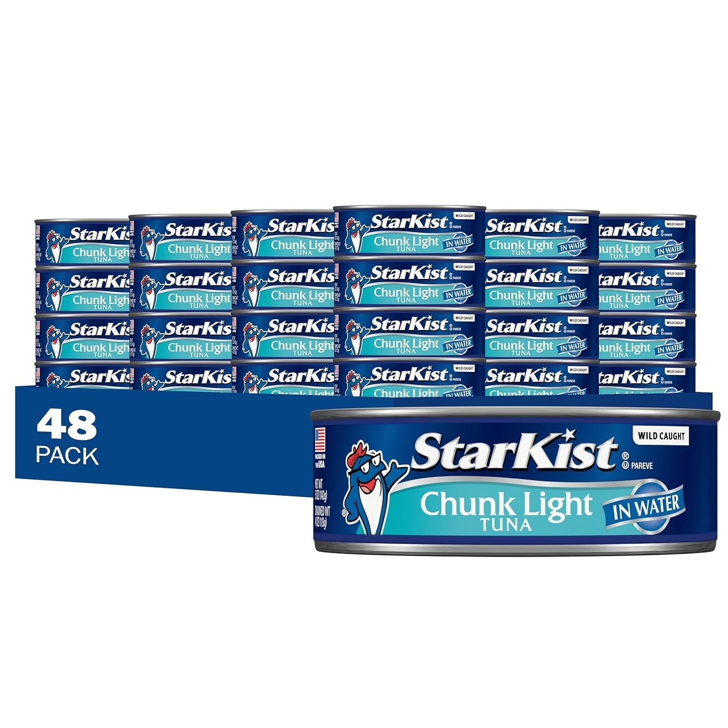 StarKist Chunk Light Tuna in Water 5 oz 48 Pack Canned Tuna Fish Wild Caught …