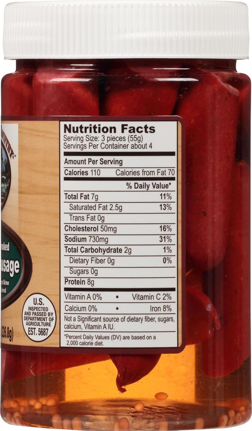 Pickled Smoked Polish Sausage, 8 Ounce Jar