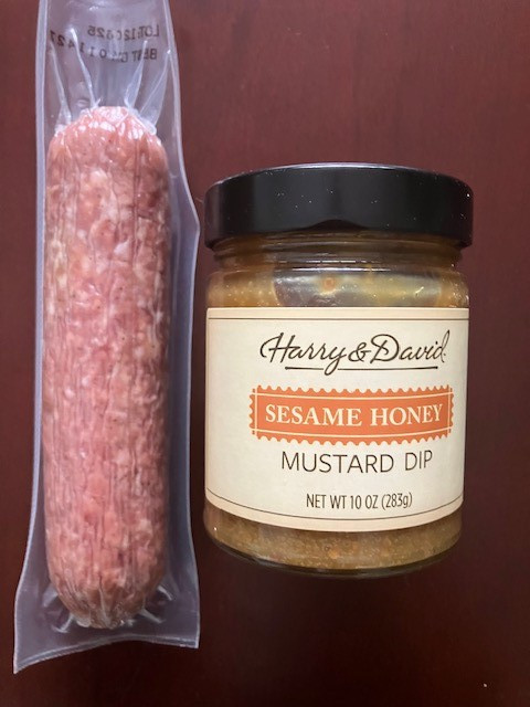 Milano Salami And Harry & David Sesame Honey Mustard Dip