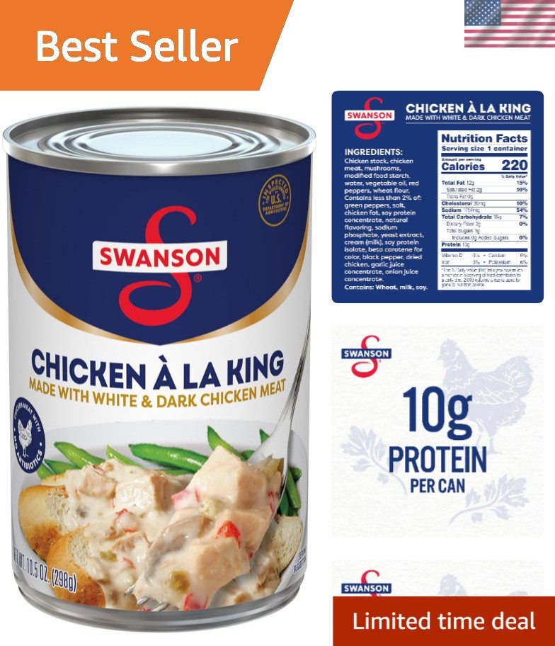 Convenient 10.5 oz Swanson Canned Chicken a la King – High Protein Delight