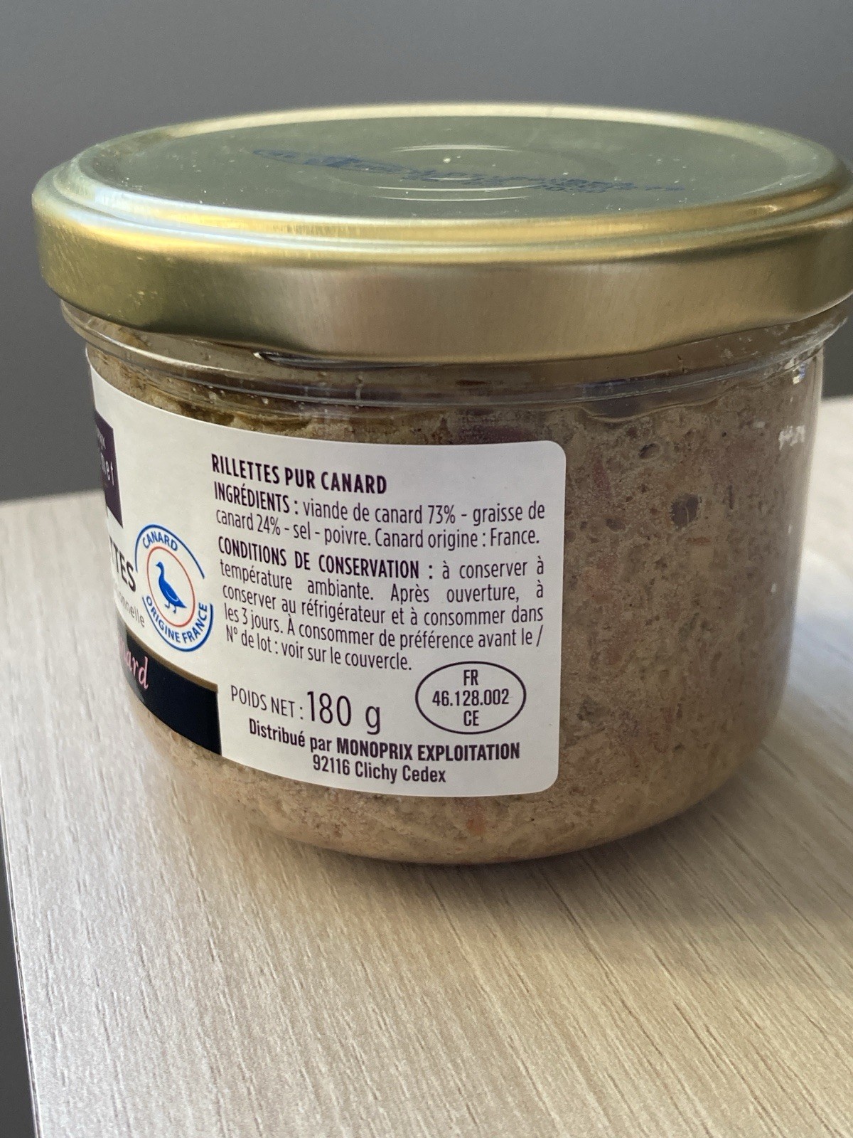 Rillet de Canard France 125g