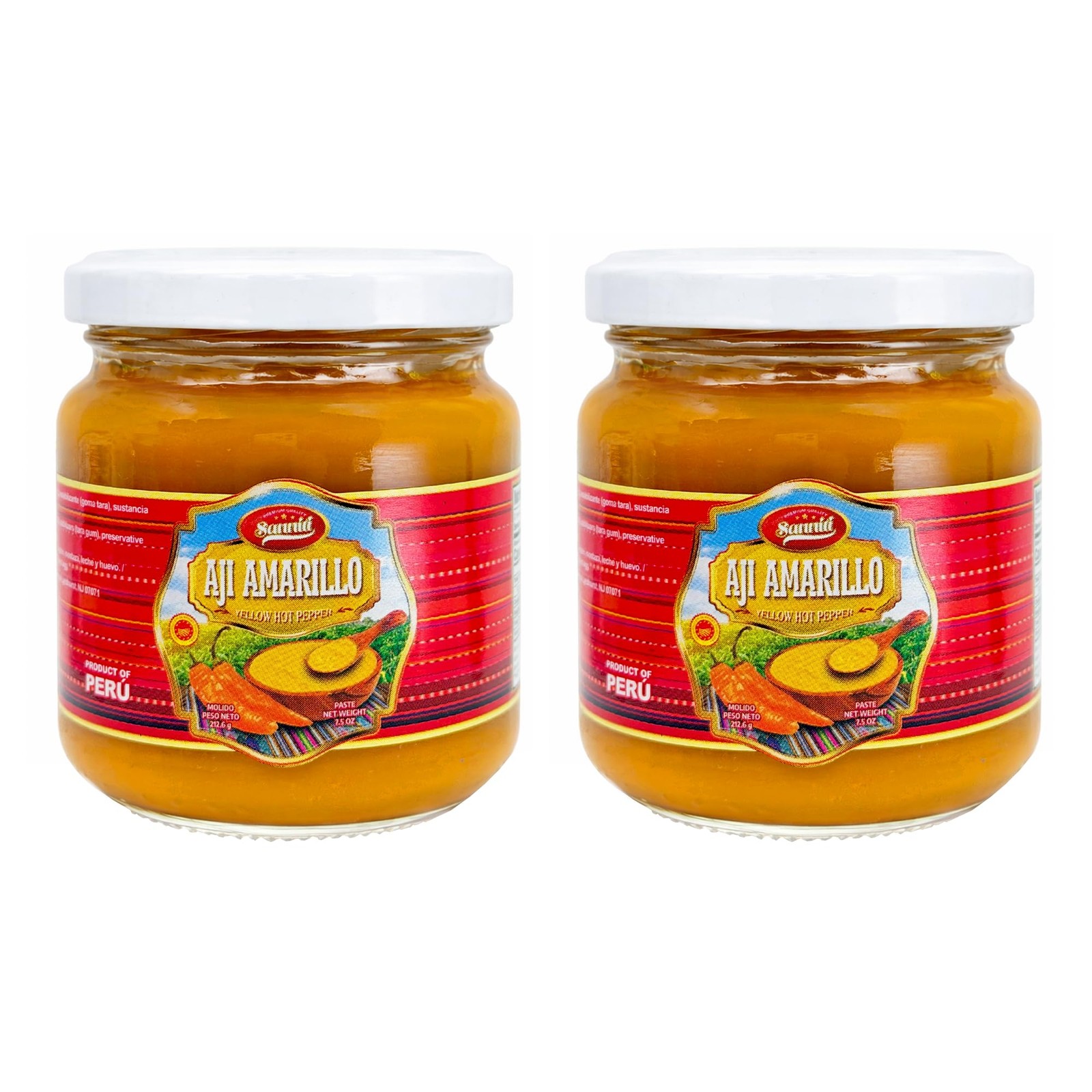 Hot Pepper Spread DOP Molido Paste Aji Amarillo 7.5 oz Pack of 2 Imported Peru