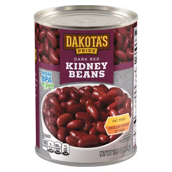 Dakota’s Pride Canned Dark Red Kidney Beans, 15.5 oz – Pack of 5