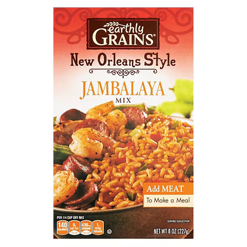 Earthly Grains New Orleans Style Jambalaya Rice Mix, 8 oz – Pack of 3