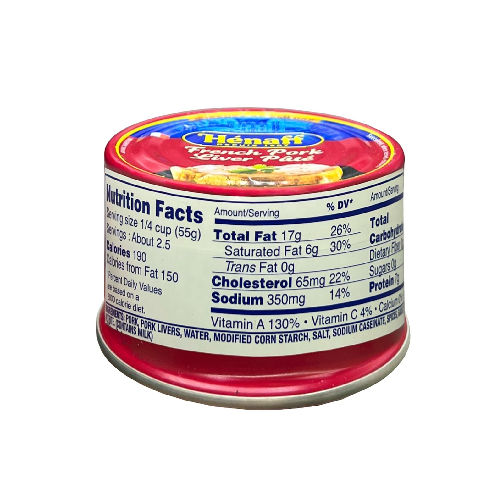 Henaff French Pork Liver Pate | de Foie, 4.5 oz 4.59 Ounce (Pack of 1)