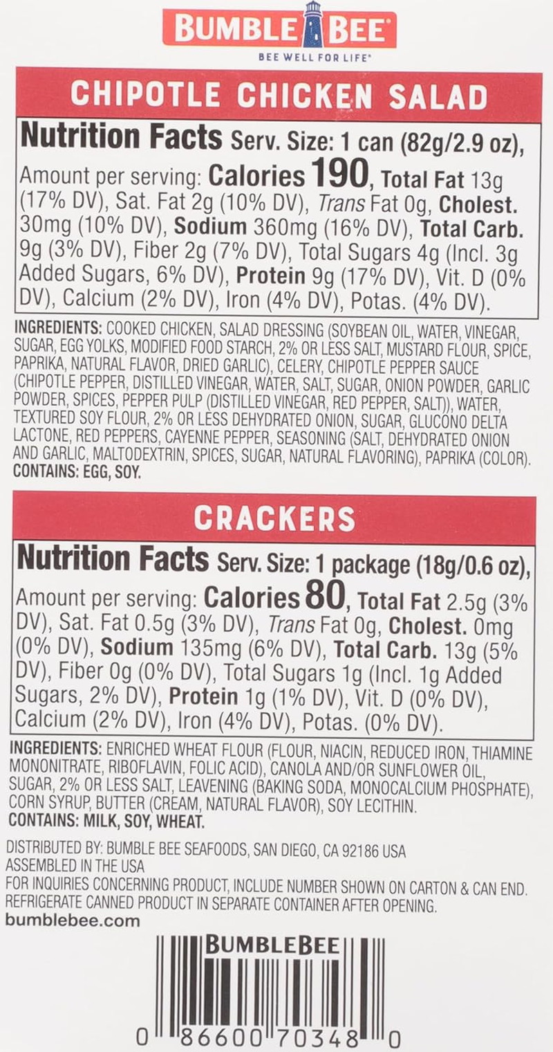 Snack On The Run Chipotle Chicken Salad with Crackers Kit, 3.5 oz (Case of 12) –