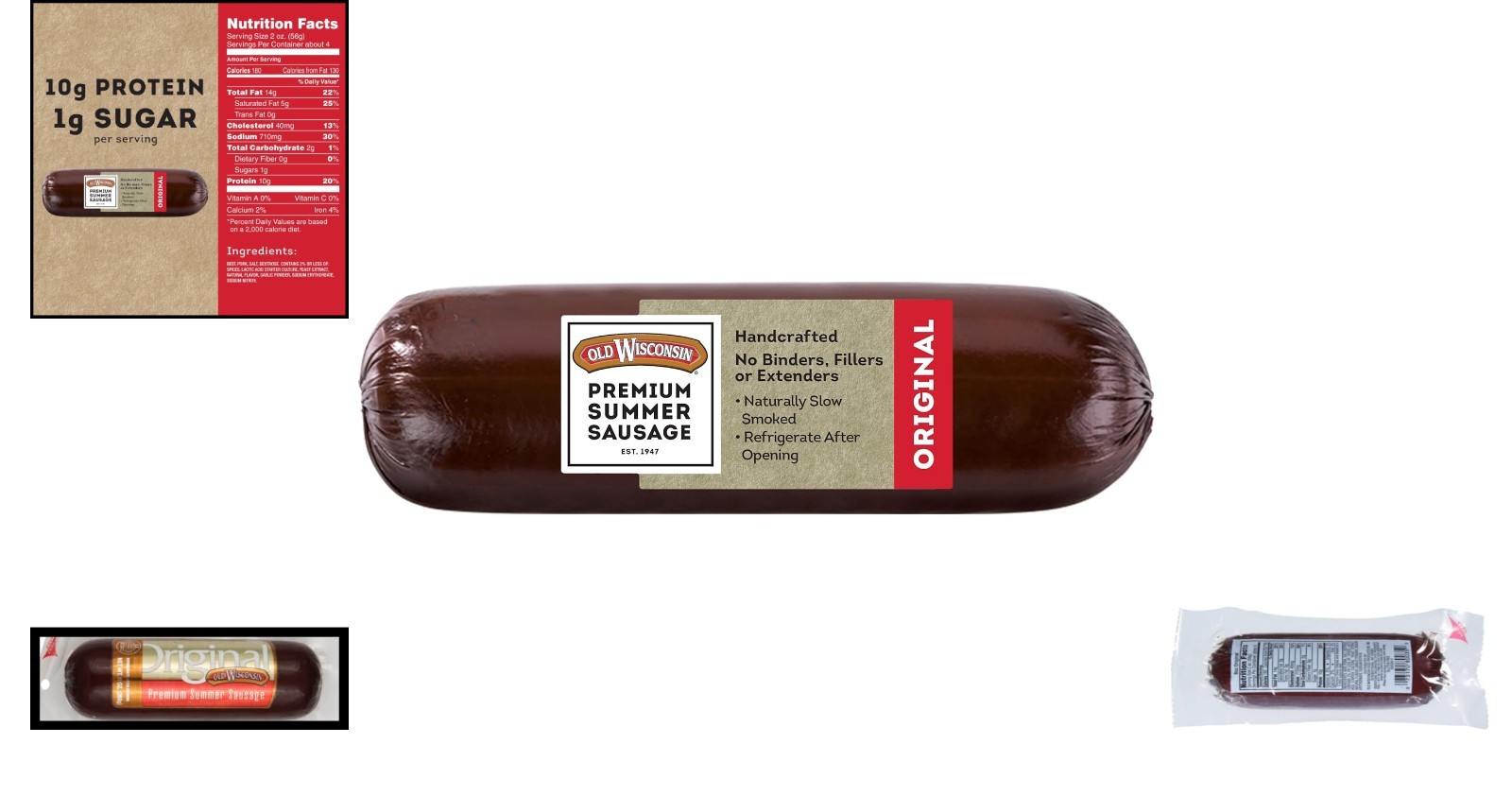 8oz Summer Sausage – 100% Natural, High Protein Snack for Entertaining