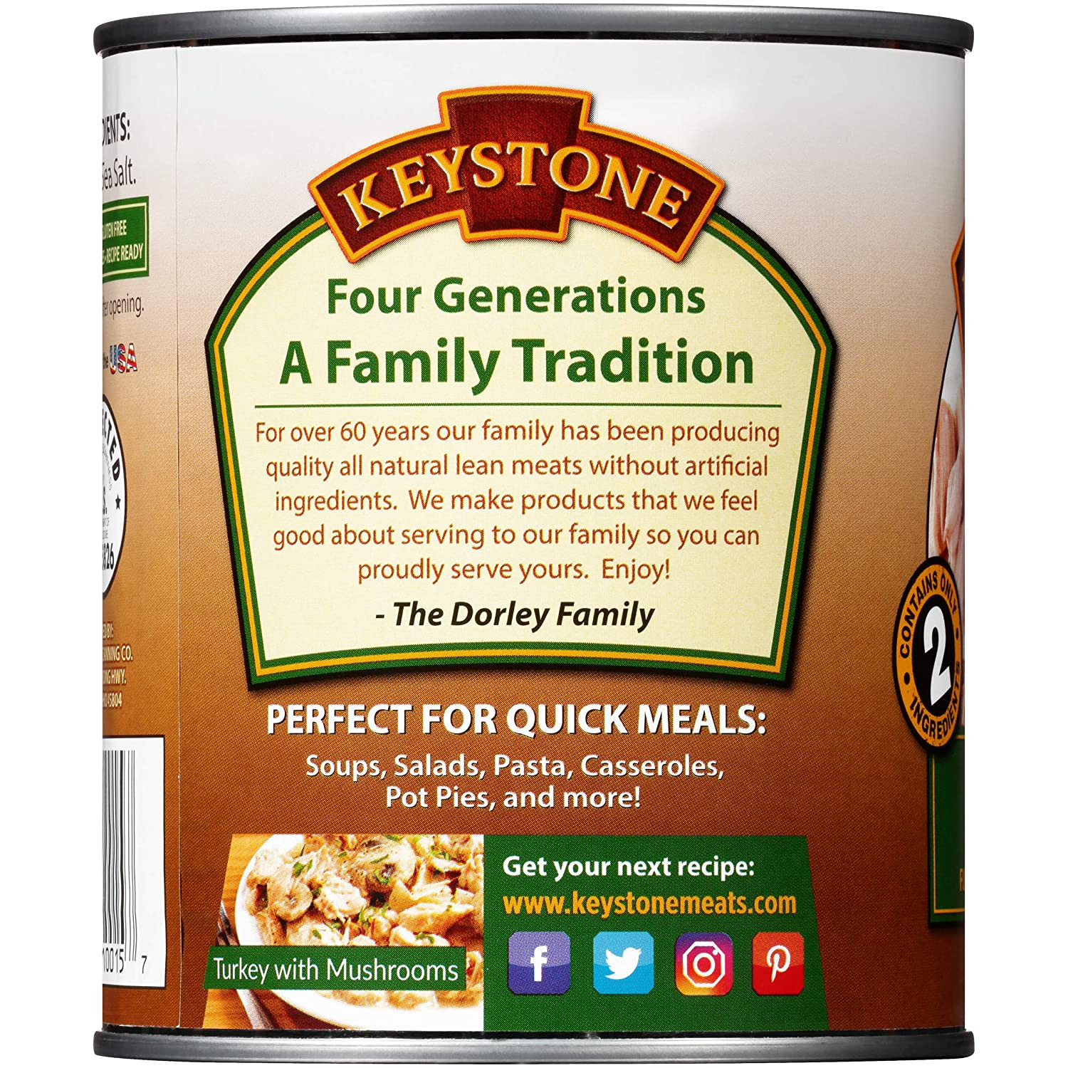 Keystone Meats All Natural Turkey Fully Cooked 28oz No Preservatives Food ✅