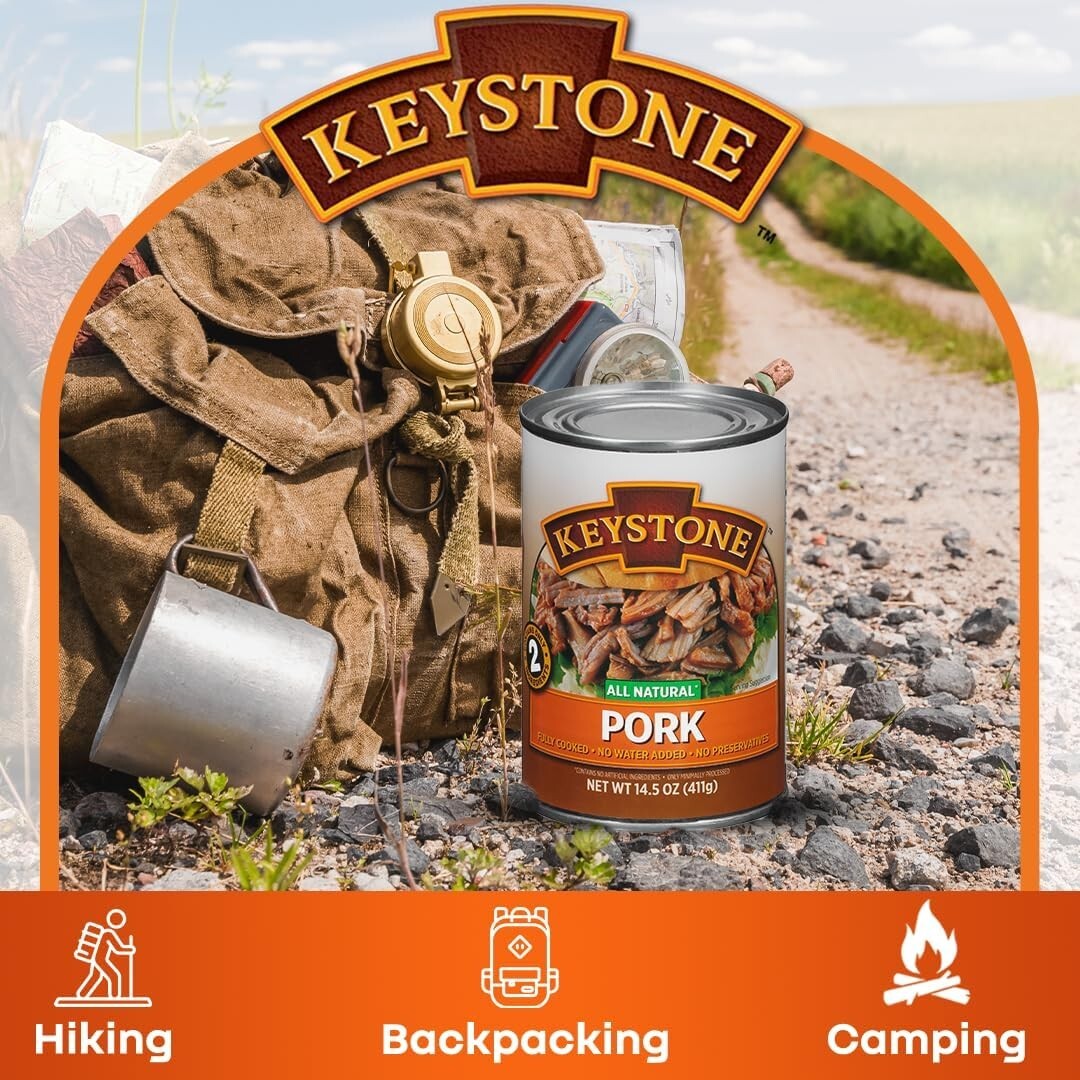(Pack of 1 Each) Keystone Ground Beef & Pork 28 Oz All Natural, Fully Cooked