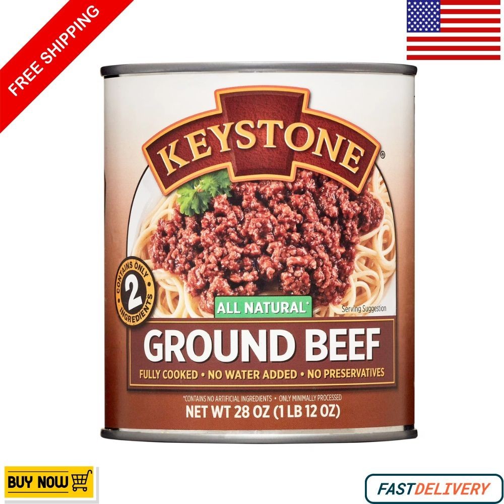 Keystone All natural Ground Beef 28 oz Can, Free Shipping