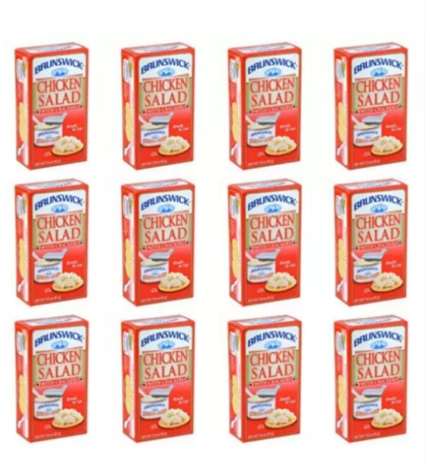 Brunswick Chicken Salad With Crackers 12 Packs 3.0 oz ready to eat