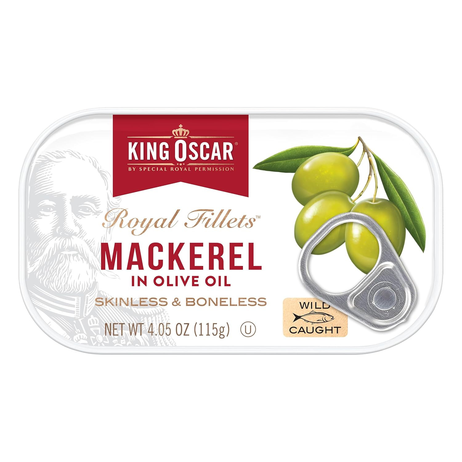 Mackerel in Olive Oil, 4.05 Ounce Can (Pack of 6, Packaging May Vary