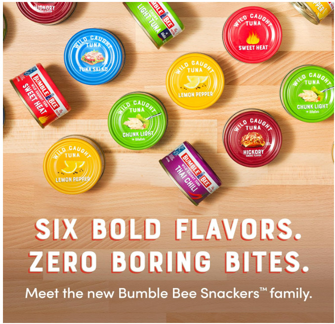 Bumble Bee Snackers Thai Chili – 14g Protein per Serving – No Draining, Ready to