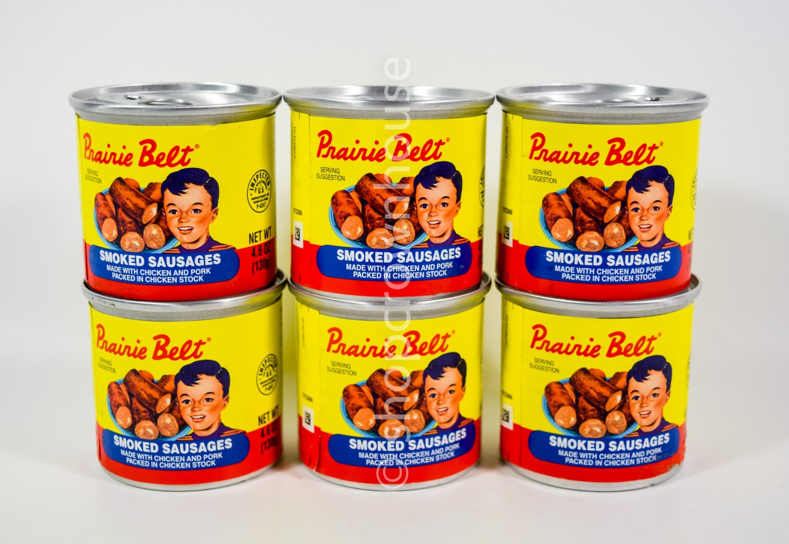 6 Prairie Belt Smoked Sausage 4.6 ounce can 07/09/2027 DENTED
