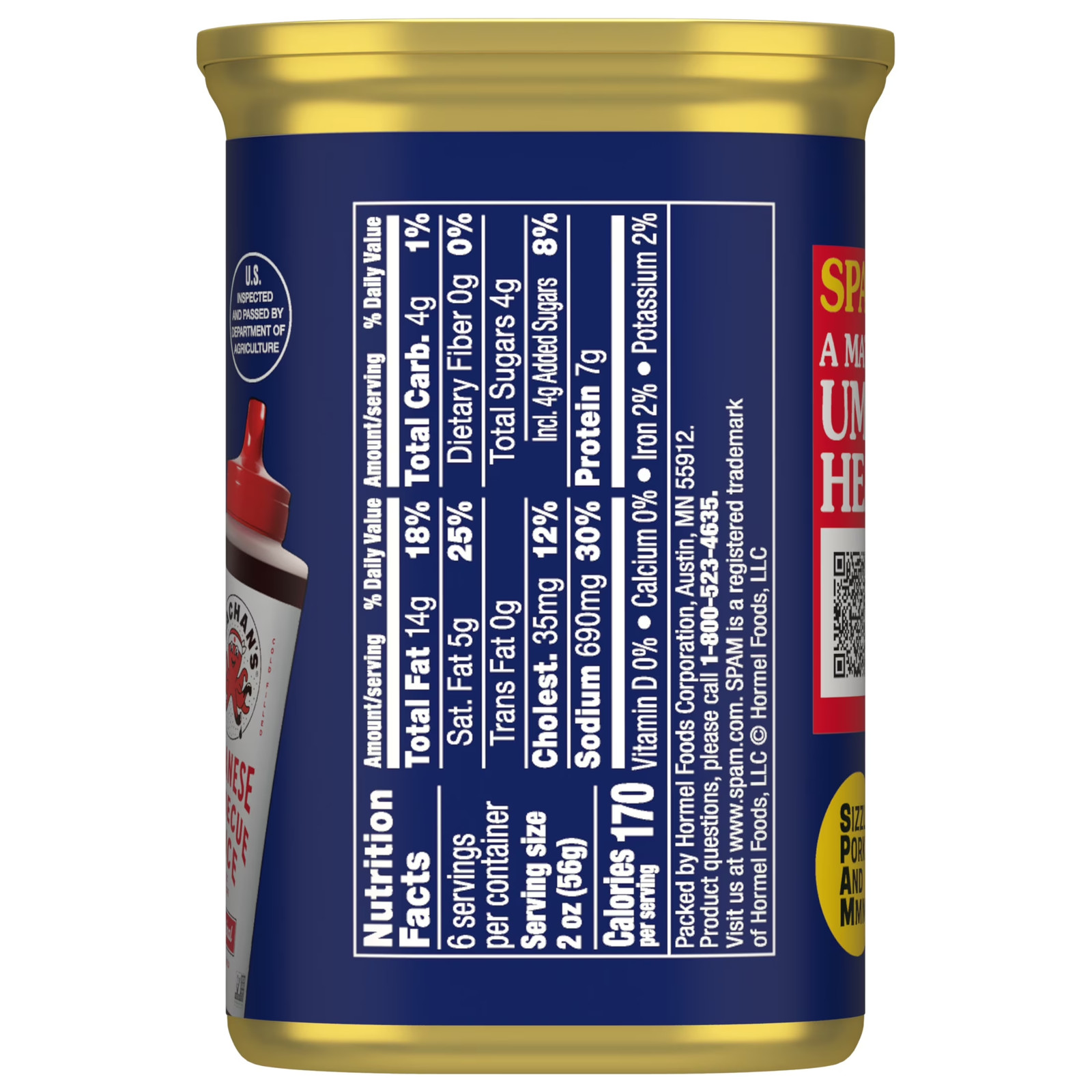 Japanese BBQ Sauce Flavored Canned Meat 12 oz Can Pantry Food Sandwich Lunch