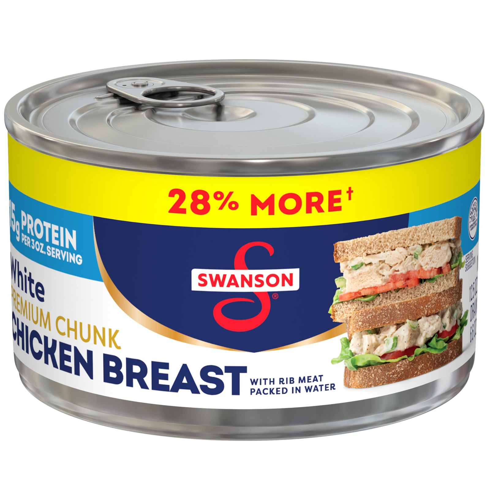 Swanson White Premium Chunk Canned Chicken Breast in 12.5 Ounce (Pack of 1)