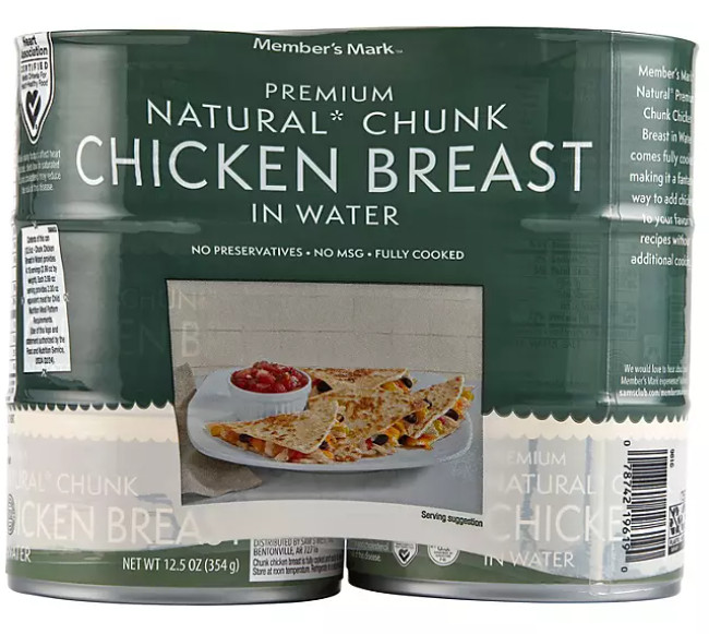 Member’s Mark Premium Chunk Chicken Breast (12.5 oz., 6 ct.) (Free Shipping)