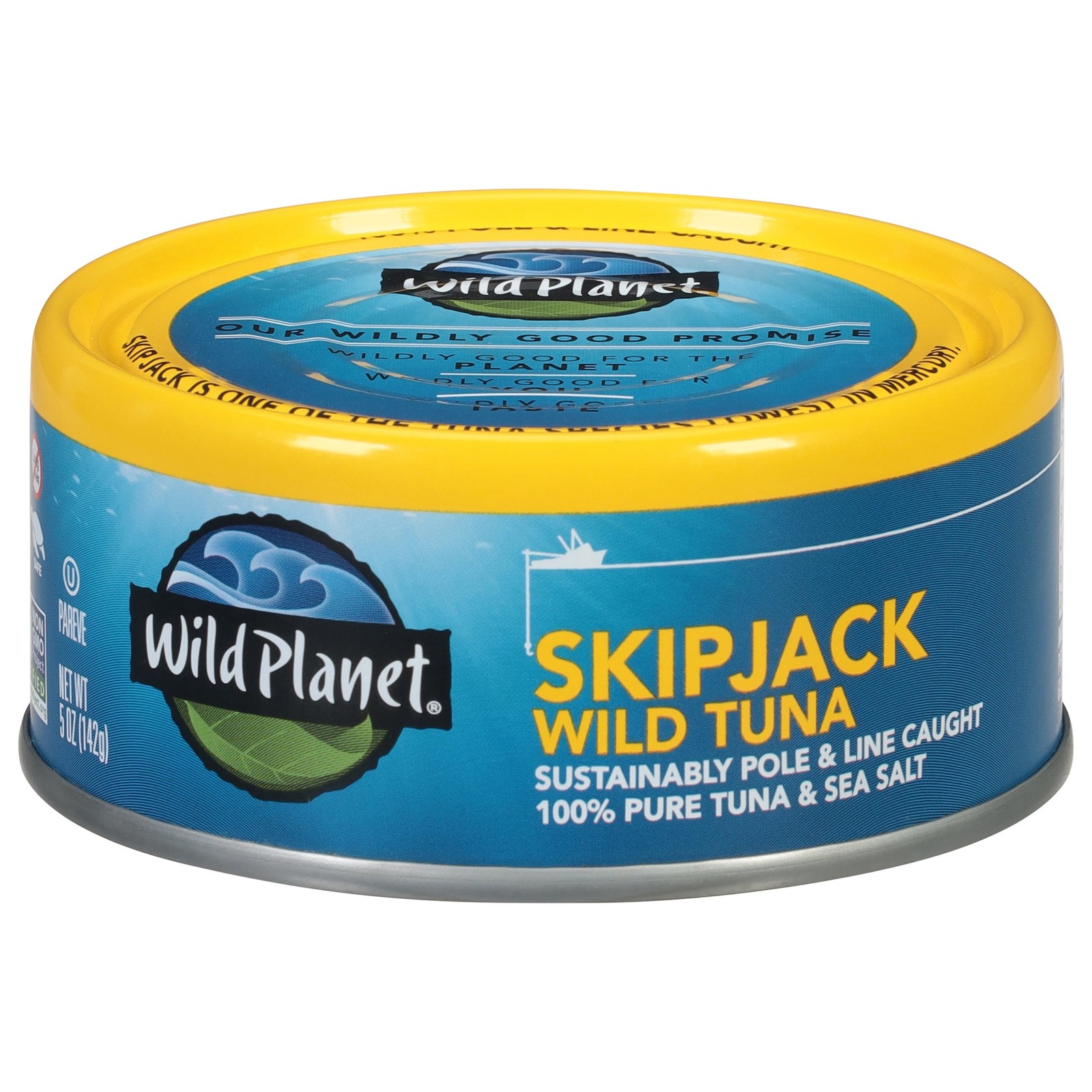 Skipjack Wild Tuna with Sea Salt in a 5 oz Can 4-Pack