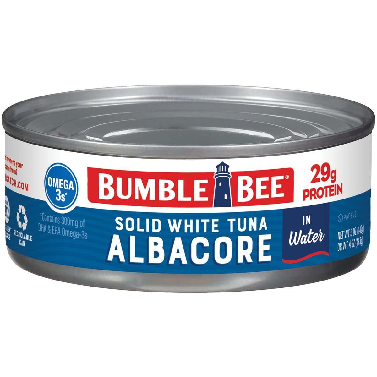 Solid White Albacore Tuna in Water, 5 Oz Can (Pack of 8) – Wild Caught Tuna – 29