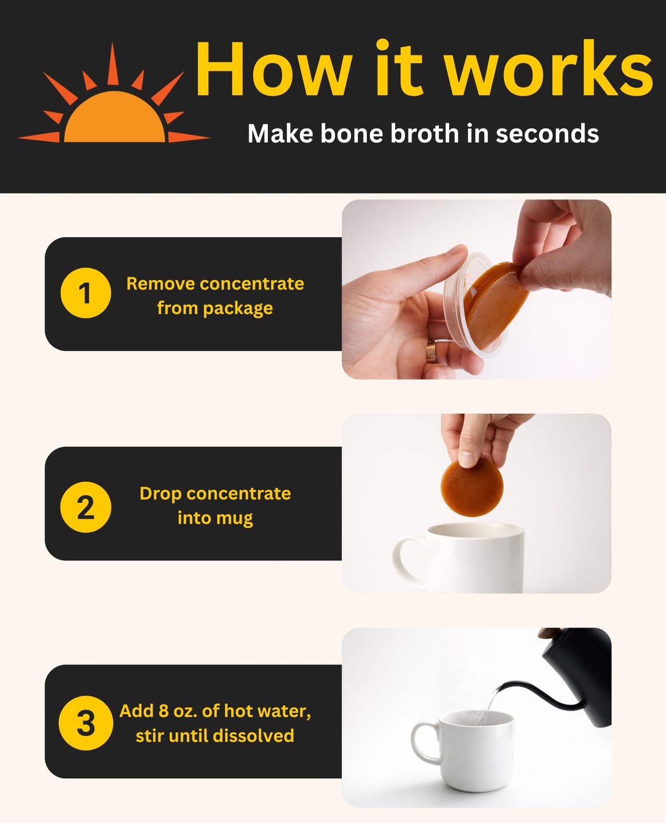 Brite Start Bone Broth – Beef – 4 Count – Keto 1 (Pack of 4)