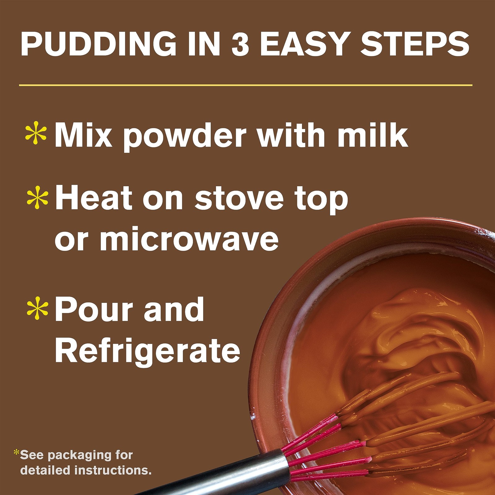 Chocolate Pudding Mix 3.125oz, 12 Pack – Dessert, Baking, Easy Prep