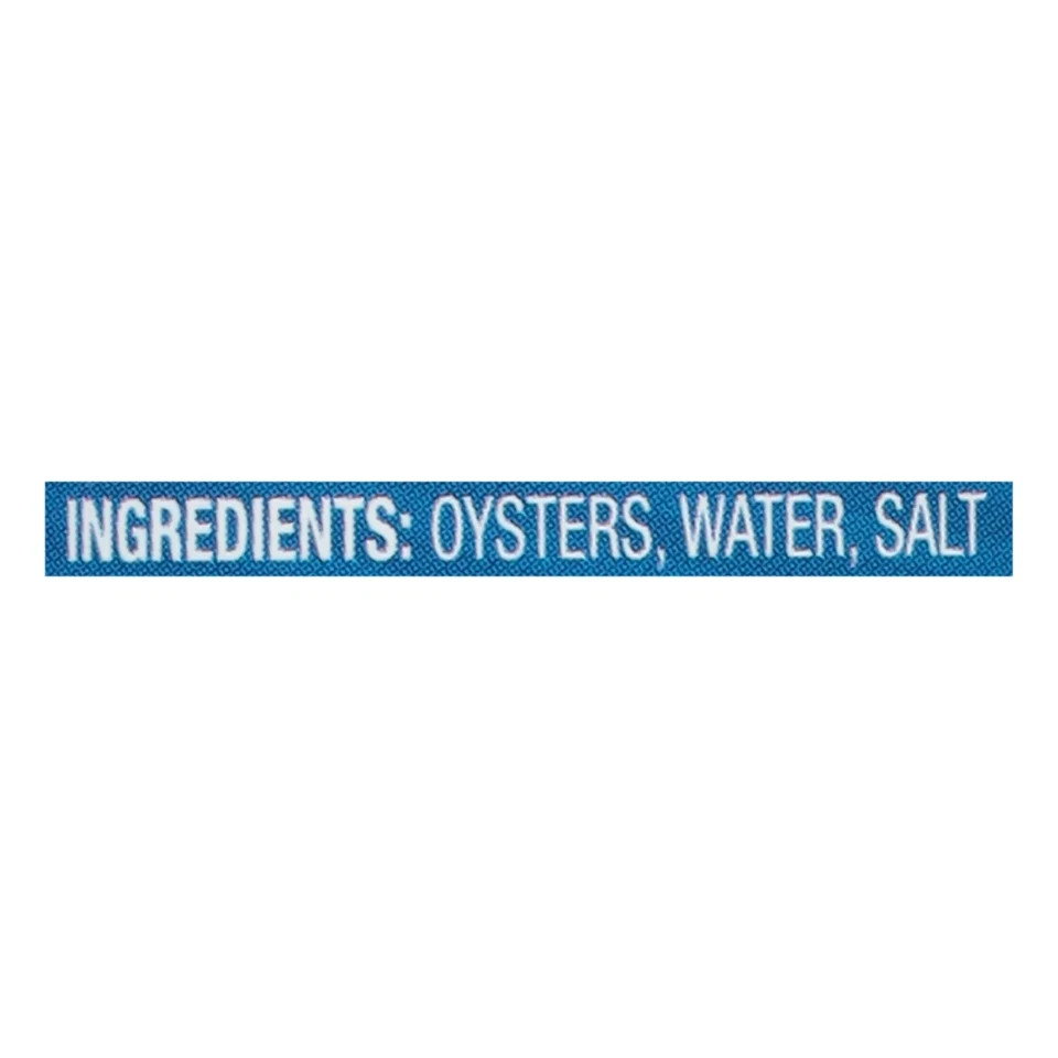 (4 Pack) Whole Canned Oysters, Shelf Stable, 8Oz Can