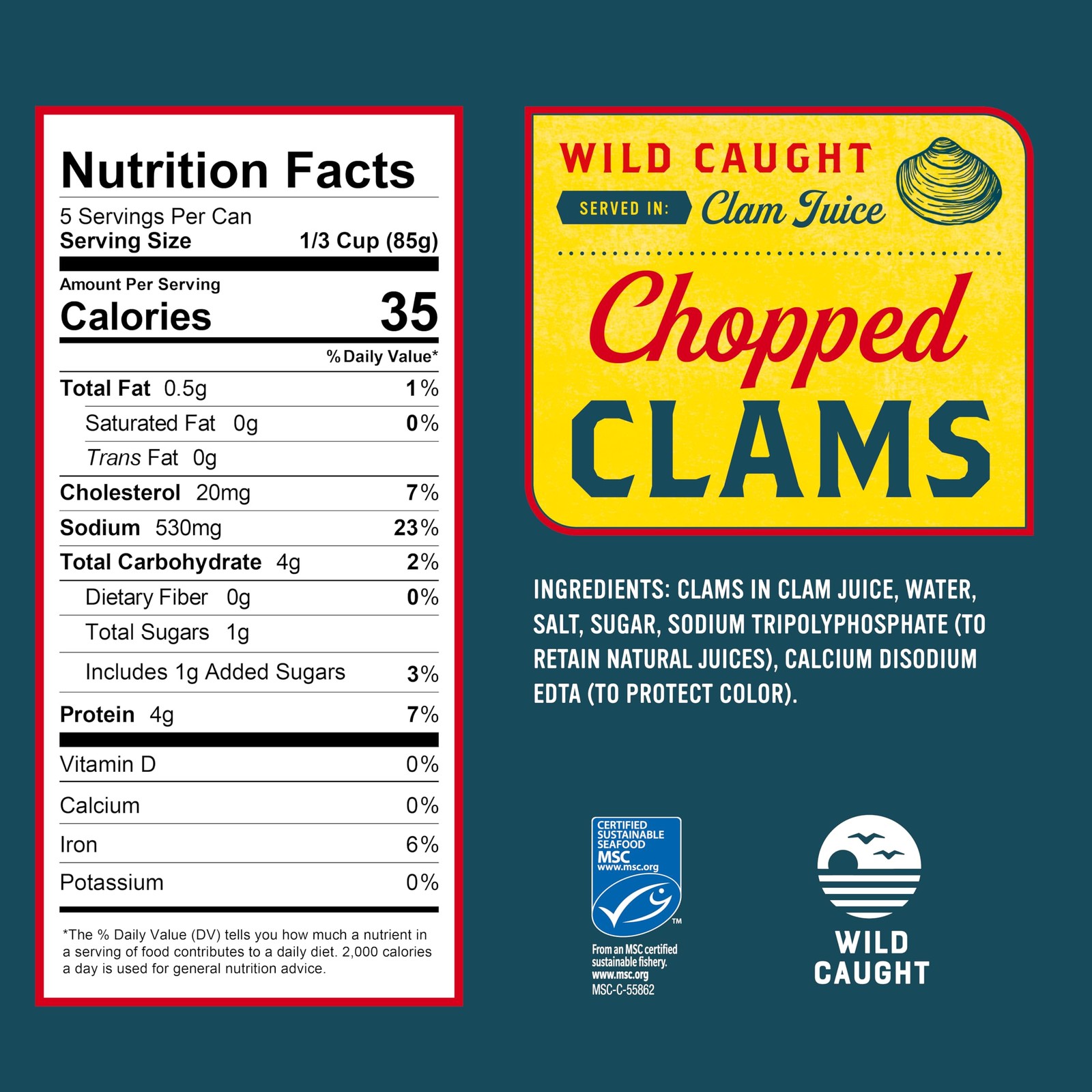 Snow’s Wild Caught Chopped Clams Canned 2 Pack