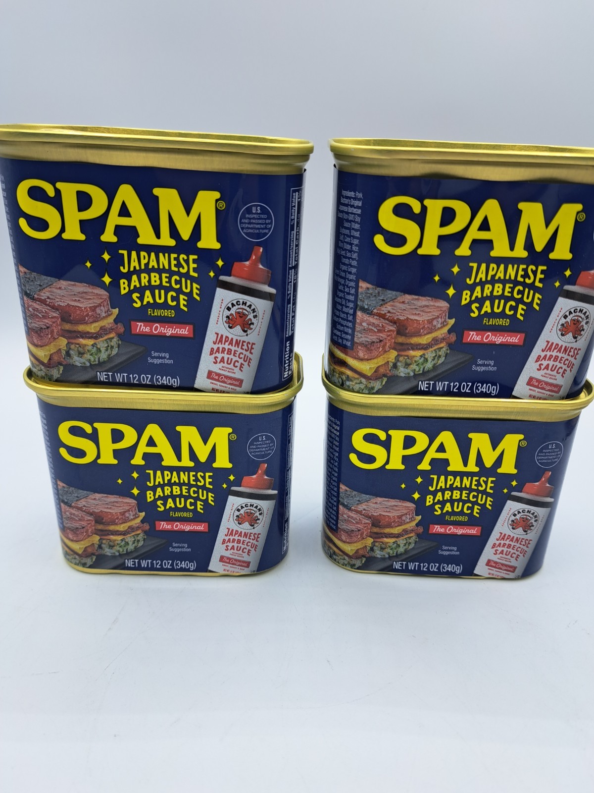 Pack of 4 SPAM Japanese barbecue sauce Each Can 12oz Exp. Jan. 2029