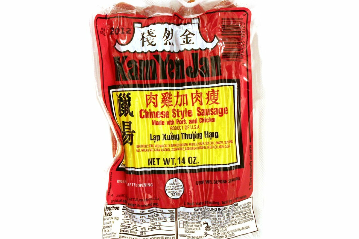 Kam Yen Jan Chinese Style Sausage Made with Pork+Chicken 14oz(Pack of 6)~11/2024