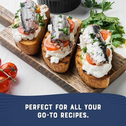 Wild Caught Sardines in Oil, 3.75 oz Tin (12 Pack) – Gluten Free, Keto, Kosher