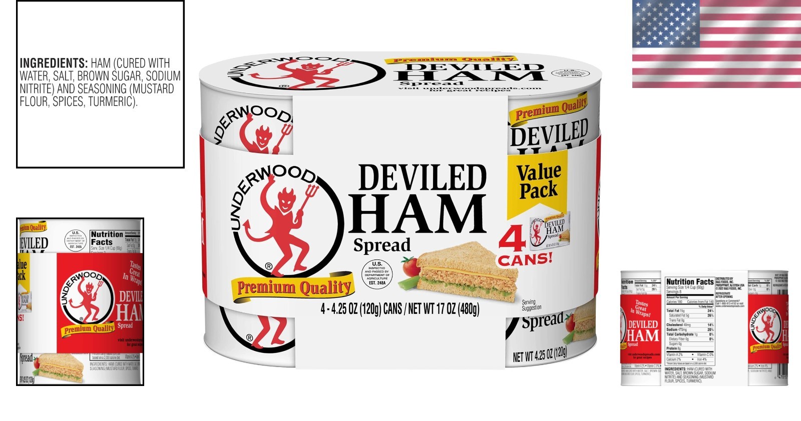 Classic Deviled Ham Spread – 4 Pack