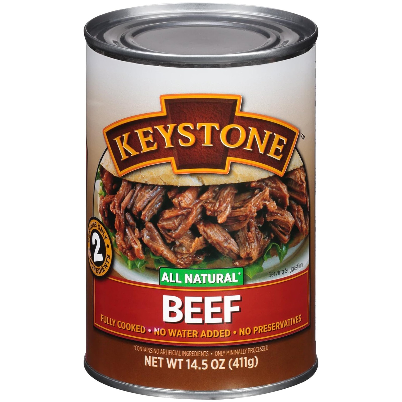 12 Canned 🇺🇸USA Made Keystone Meat Natural Beef 14.5oz Camping Food Exp 2030