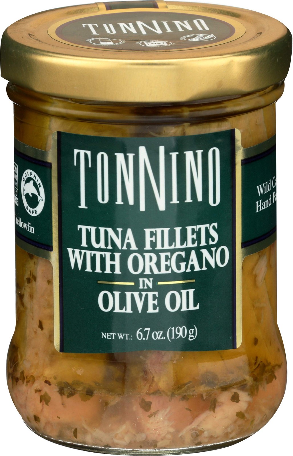 Tonnino Yellowfin Tuna Fish – Oregano in Olive Oil – Pack of 6 – Alternative …
