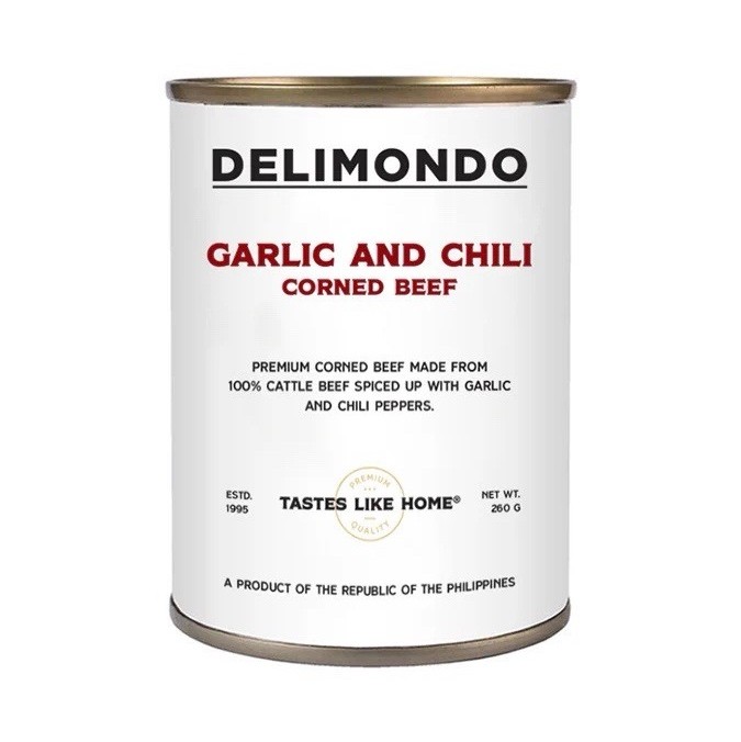 Delimondo Garlic and Chili Corned Beef 260g Philippines