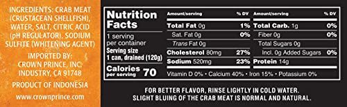 Fancy Pink Crab Meat 6-Ounce Cans Pack of 12