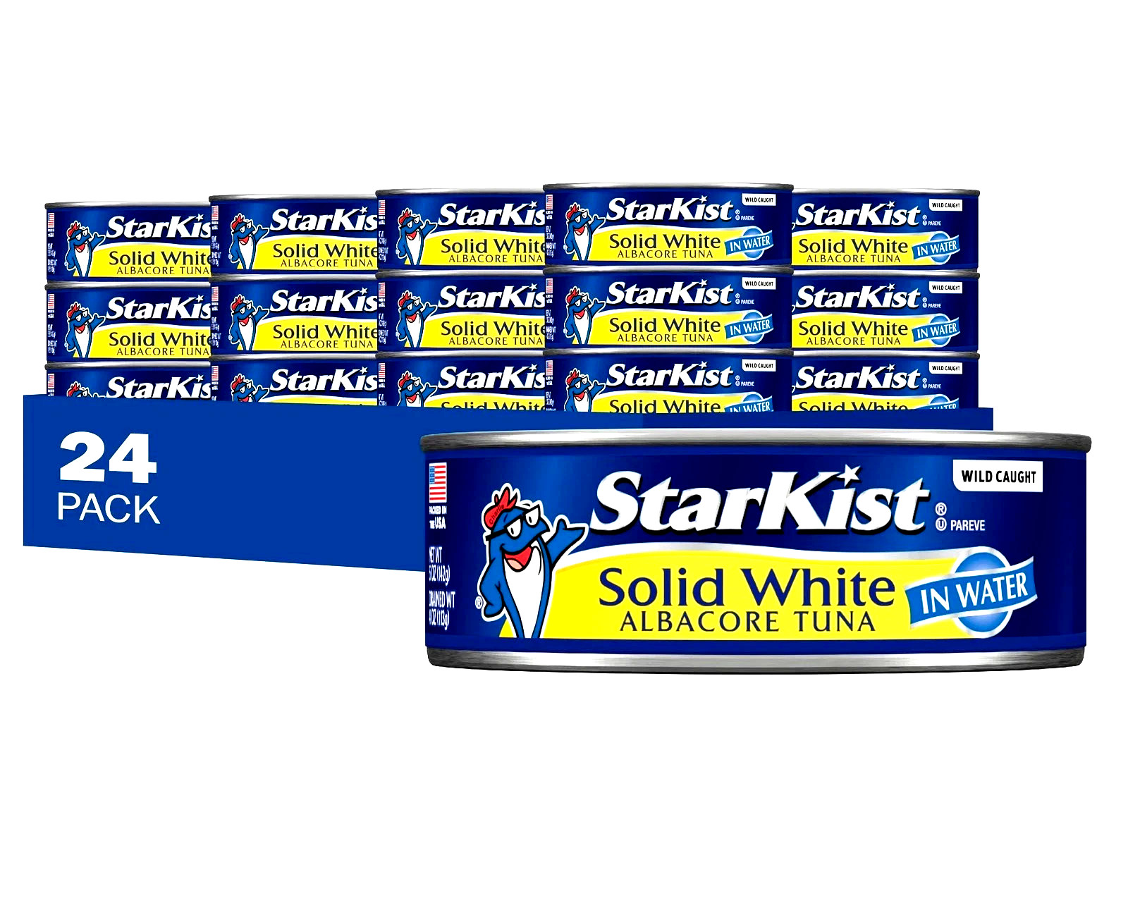 StarKist Solid White Albacore Tuna in Water, 5 oz (24 Pack) Canned Tuna Fish