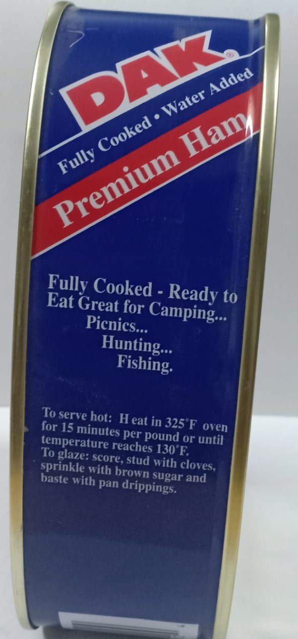DAK Premium Ham, Fully Cooked, 16 oz. 16 Ounce (Pack of 1)