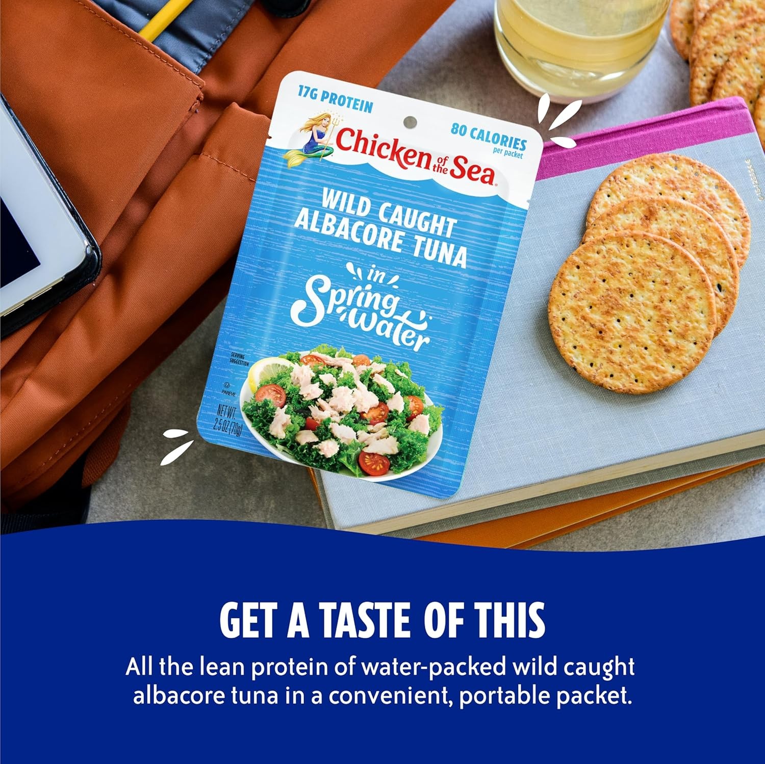 Chicken of the Sea Albacore Tuna in Water 2.5oz Packets Pack of 12