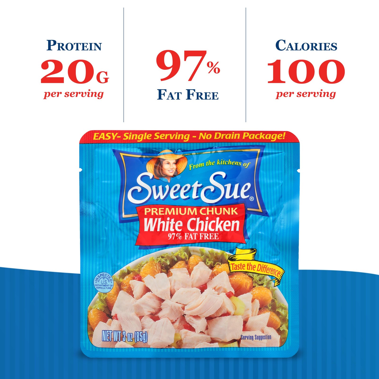 Premium Chicken Breast Pouch – 20g Protein per Serving – Gluten Free, Keto Frien