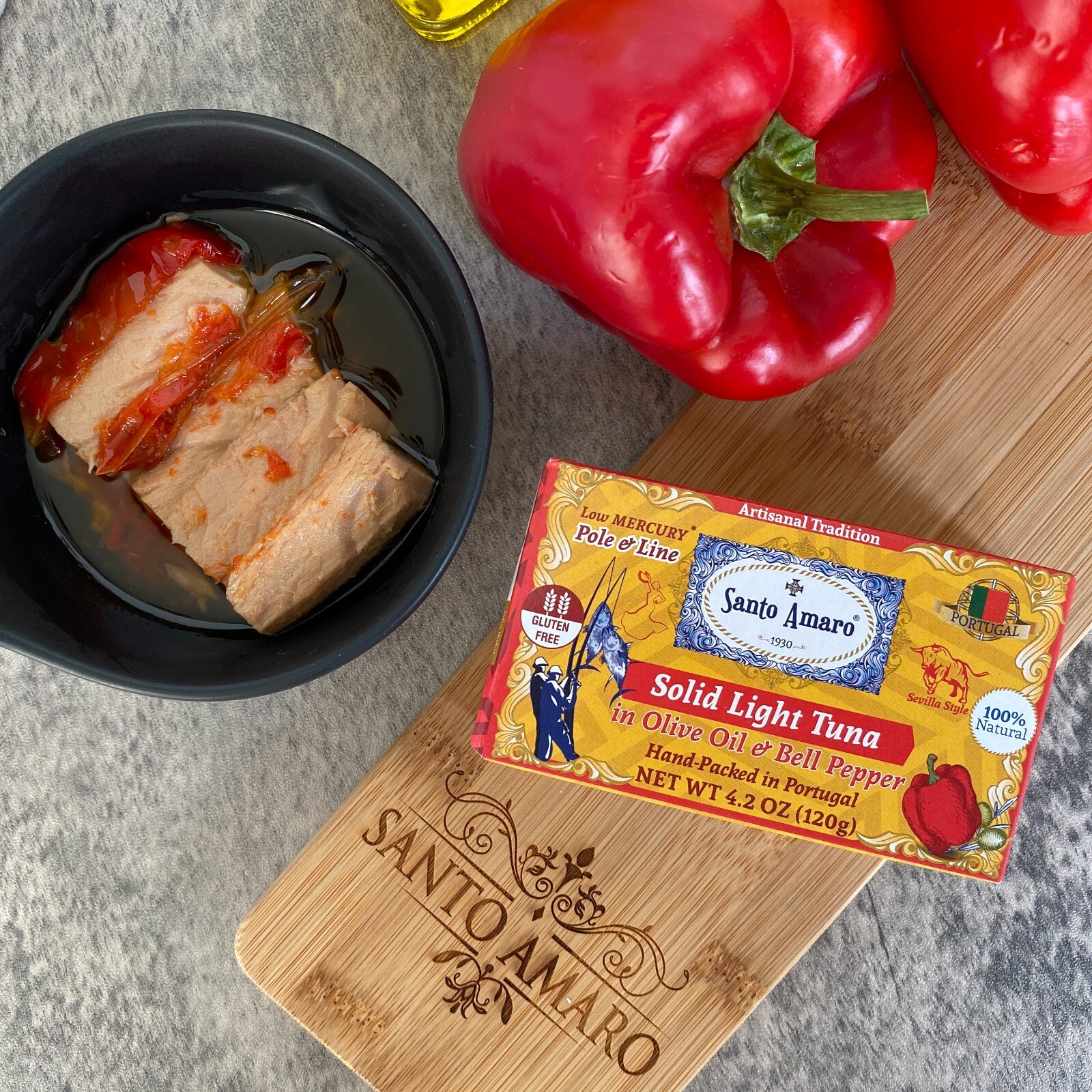 Santo Amaro 3 Flavor Variety Pole & Line Wild Tuna Fillets in Virgin Olive Oil