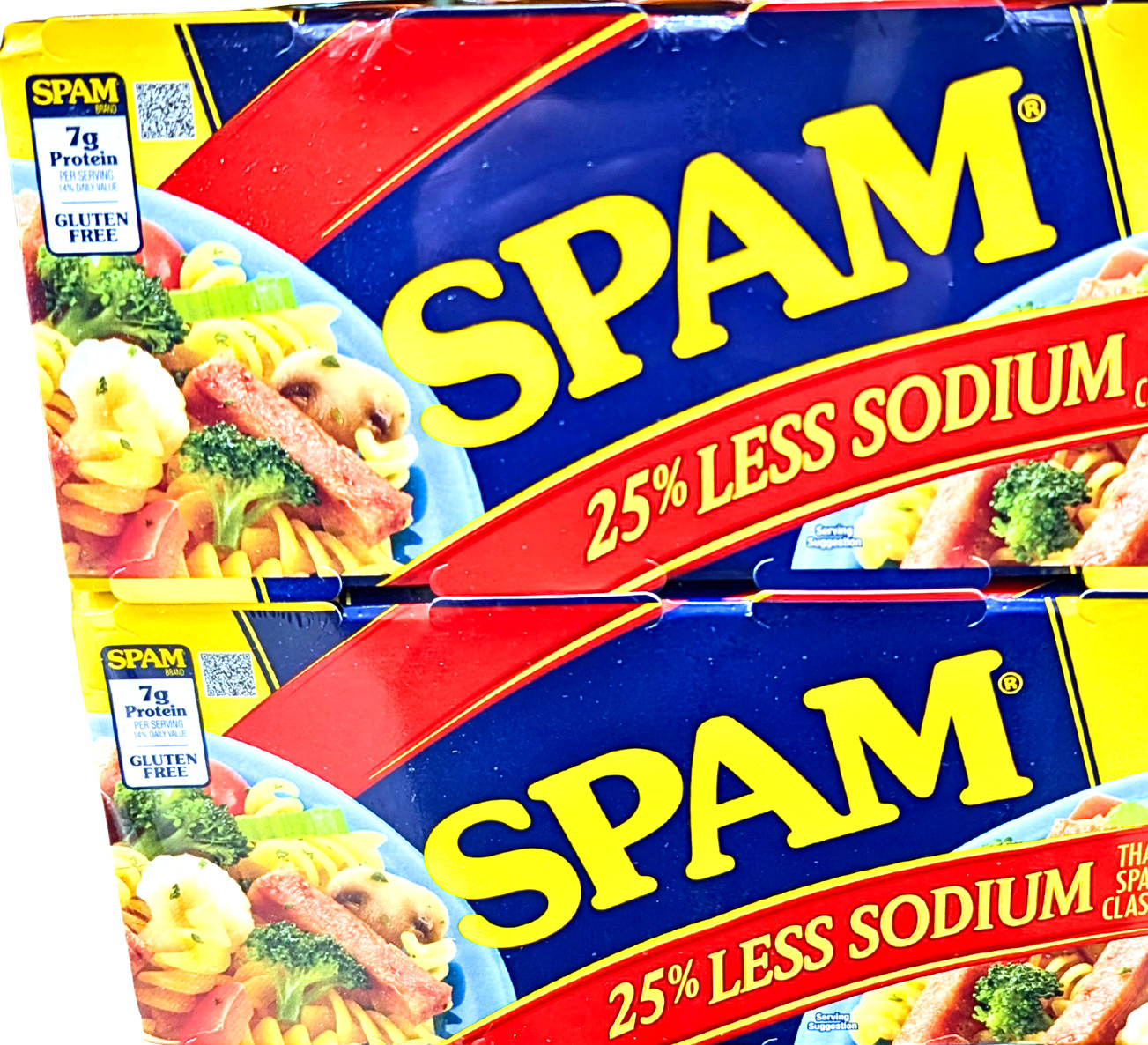 Hormel SPAM 25% Less Sodium 8 Count x 12 Oz EXP 07/2028