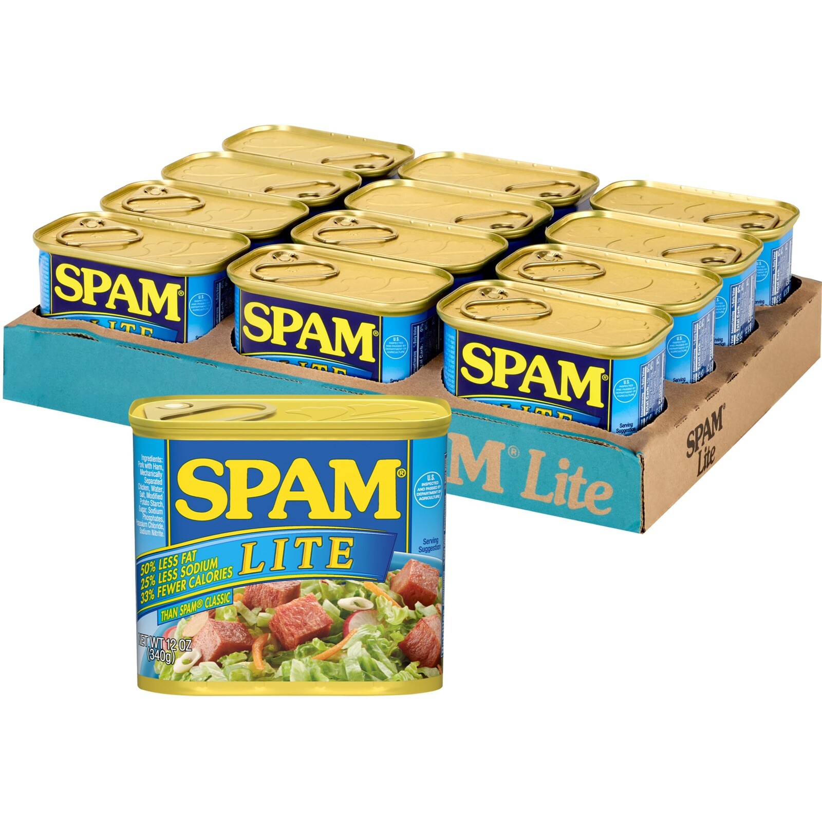 Spam Lite 🍳 12 Ounce (Pack of 12)