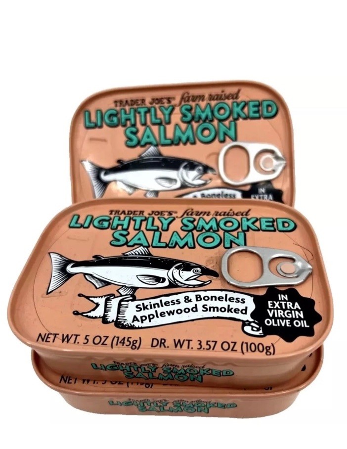 3X Trader Joe’s Light Smoked Salmon 5oz In Extra Virgin Olive Oil Delicious