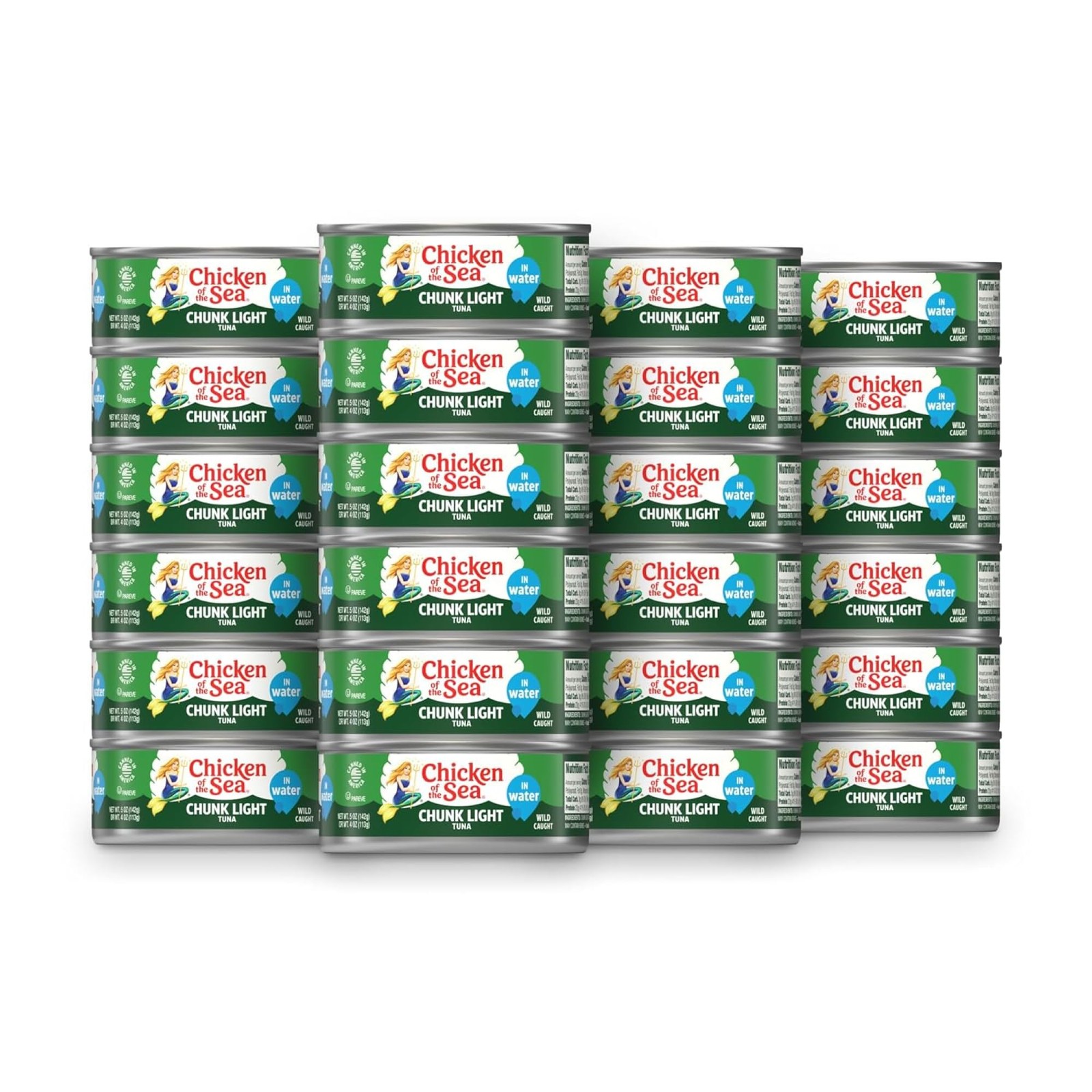 Wild Caught Chunk Light Tuna, 5 Ounce Cans, 24-Count – High Protein 100% Clas…