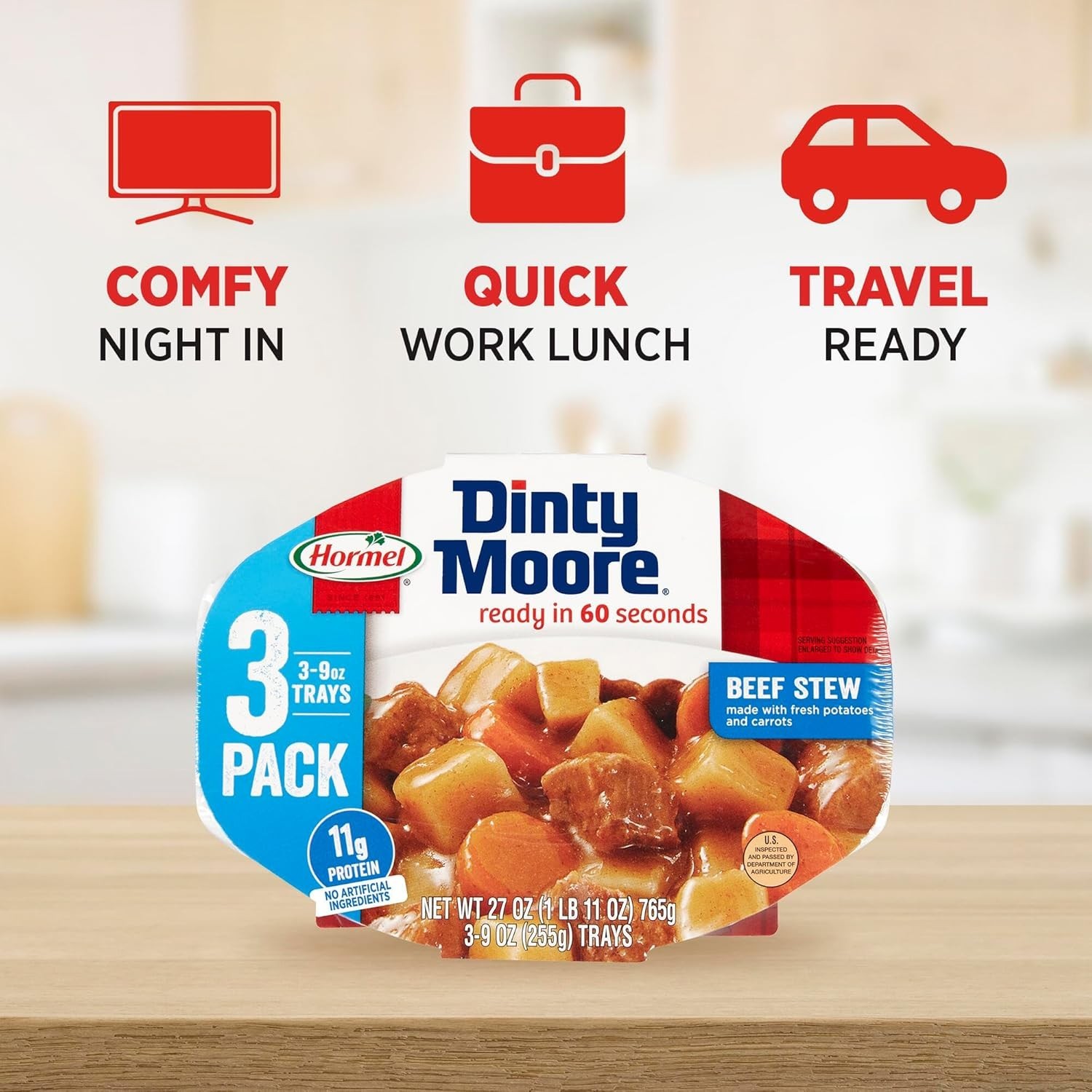 Convenient Dinty Moore Beef Stew, 9 Ounce, 3-Pouch Set – Flavorful & Easy Meal