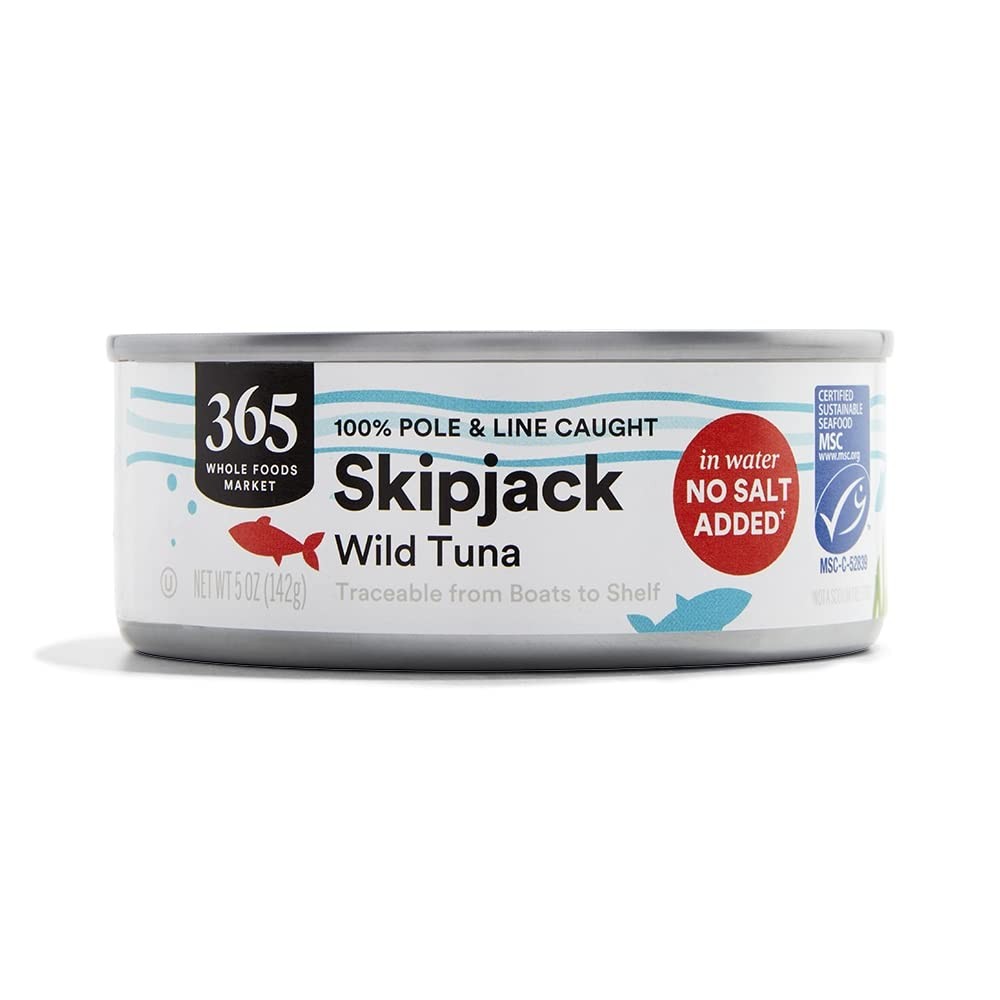 365 Whole Foods Skipjack Tuna in Water 5oz Can Unsalted